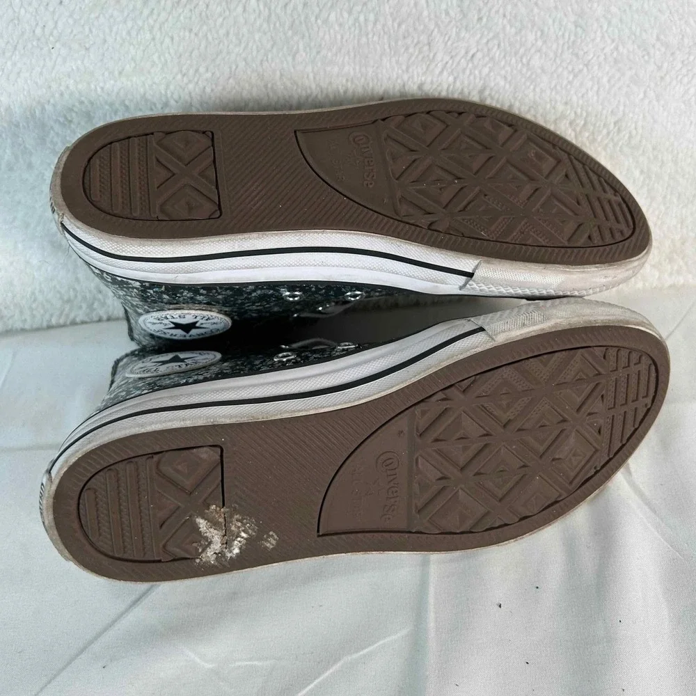 Converse Chuck Taylor All Star High Top Glitter Sneakers Shoes Youth 3